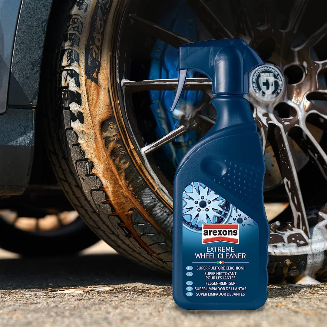 Arexons Extreme Wheel Cleaner – powerful formula for removing brake dust, grime, and grease from car wheels, restoring a spotless shine.