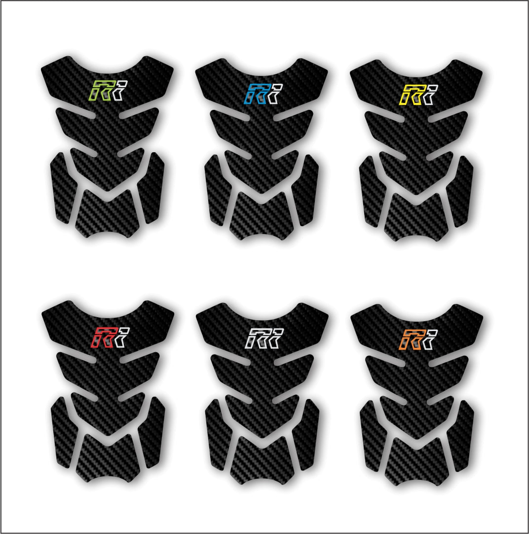 Premium carbon fiber motorcycle fuel tank pad – enhances grip and prevents wear on the fuel tank.