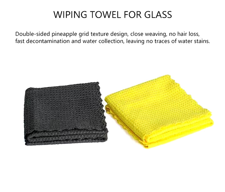 Glass microfiber towel 40cm x 40cm – ultra-soft, streak-free cloth for crystal-clear finishes