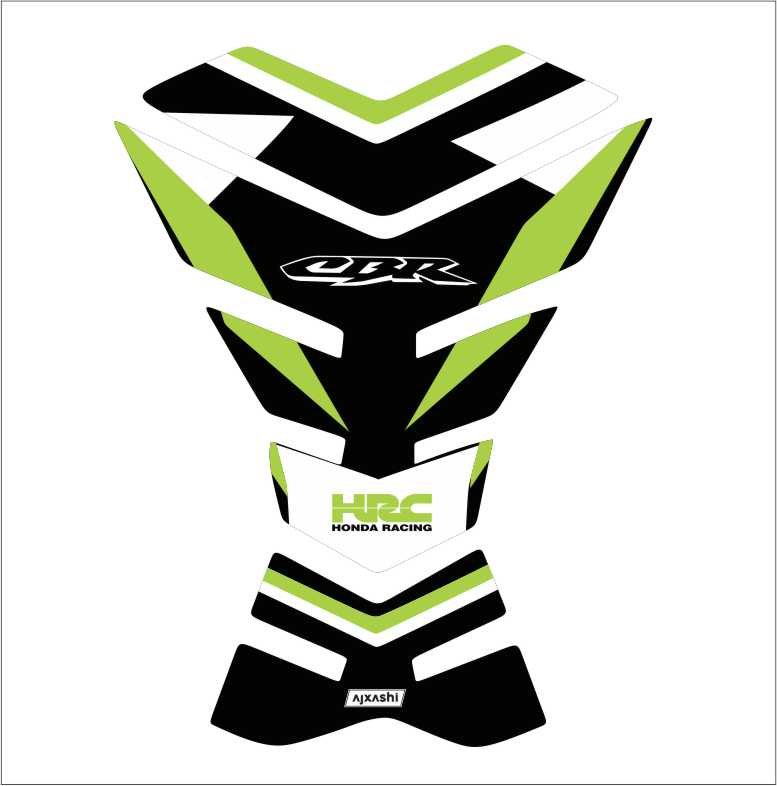 Universal green Honda CBR Racing tank pad – durable fuel tank protector with bold racing-inspired design