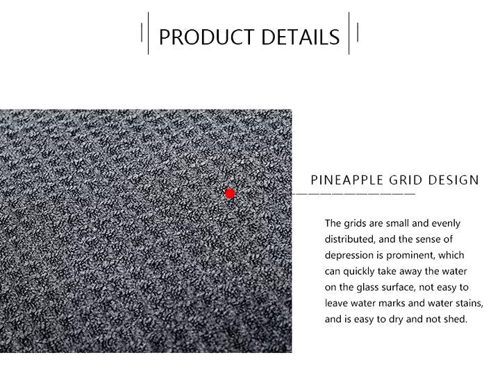 Glass microfiber towel 40cm x 40cm – ultra-soft, streak-free cloth for crystal-clear finishes
