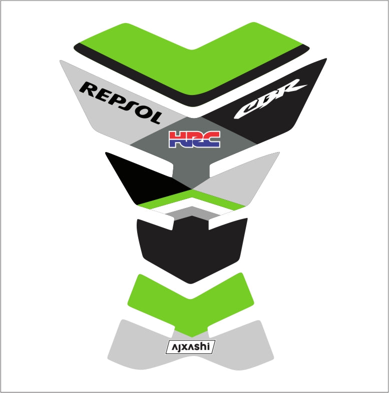 Repsol Honda CBR motorcycle tank pad – durable protector with official green racing livery