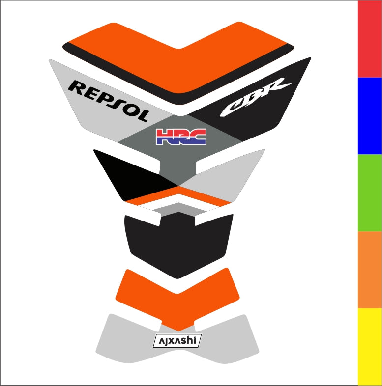 Repsol Honda CBR motorcycle tank pad – durable protector with official racing livery