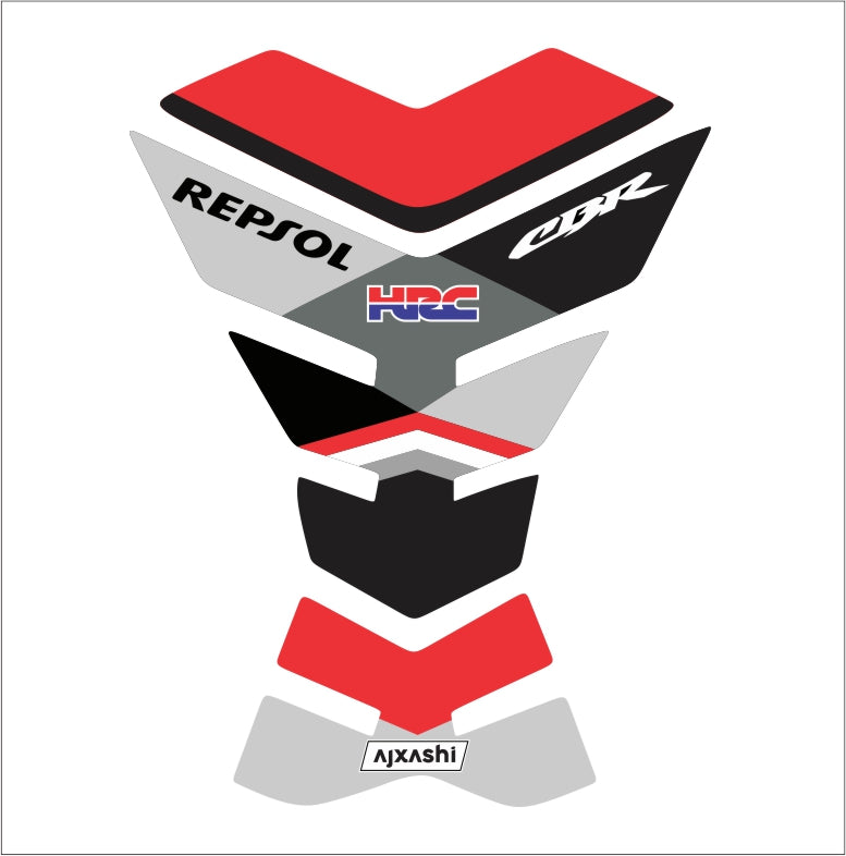 Repsol Honda CBR motorcycle tank pad – durable protector with official red racing livery