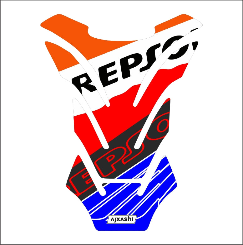 Repsol Honda CBR motorcycle tank pad – durable protector with official racing livery
