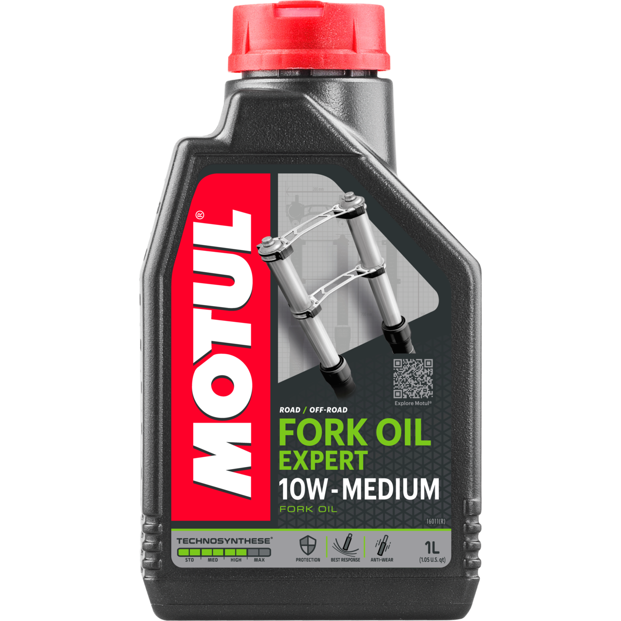 Motul Fork Oil Expert Medium 10W – high-performance hydraulic oil for motorcycle forks, improves suspension response and comfort