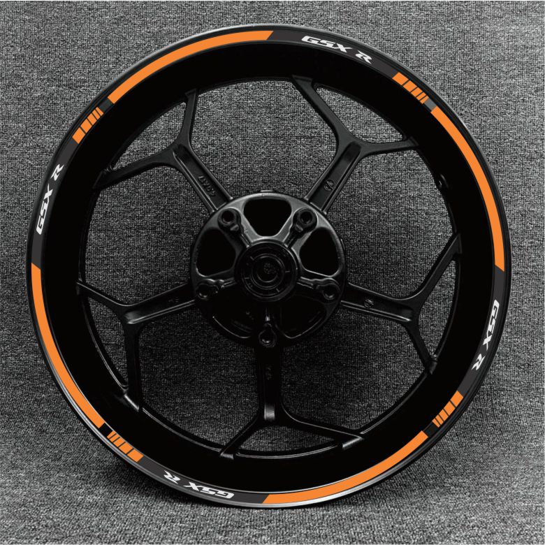 High-quality Suzuki GSX-R rim stickers – durable and weather-resistant design