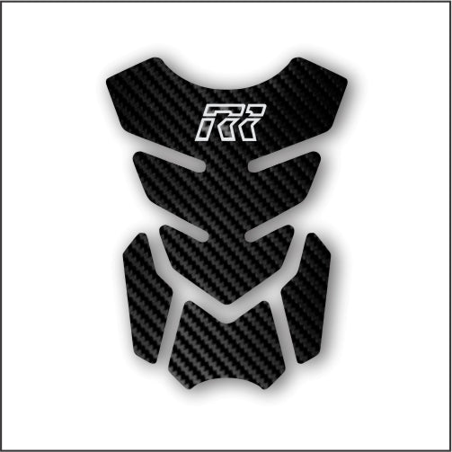 Premium carbon fiber motorcycle fuel tank pad – enhances grip and prevents wear on the fuel tank.