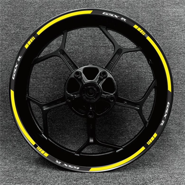 High-quality Suzuki GSX-R rim stickers – durable and weather-resistant design