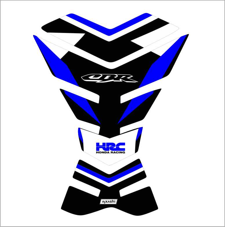 Universal blue Honda CBR Racing tank pad – durable fuel tank protector with bold racing-inspired design