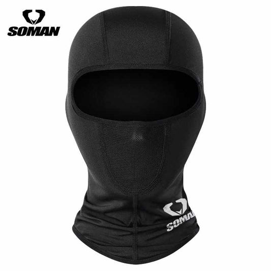 Soman breathable motorcycle balaclava face mask, windproof and moisture-wicking, designed for bikers, cyclists, and outdoor enthusiasts