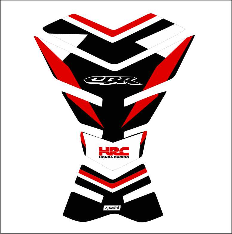 Universal red Honda CBR Racing tank pad – durable fuel tank protector with bold racing-inspired design