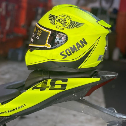 Soman full Face helmet Fluo Green