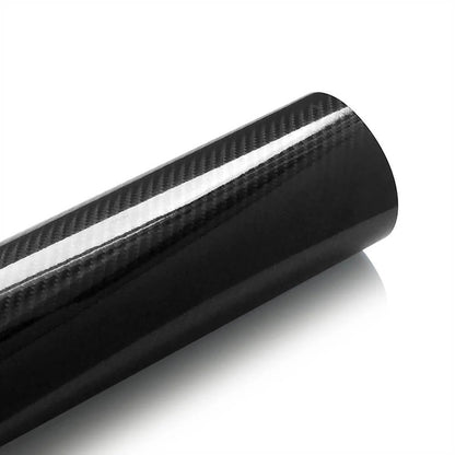 5D gloss carbon fiber vinyl wrap with high-shine finish for automotive and interior use