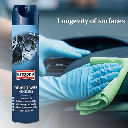 Arexons Cockpit Cleaner Matt Effect Spray – anti-dust dashboard cleaner for a non-greasy, matte finish on car interiors