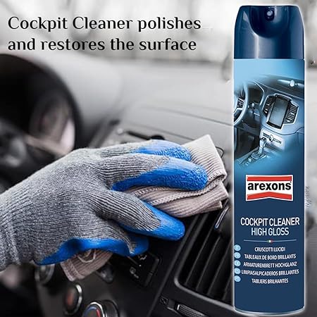 Arexons Cockpit Cleaner Matt Effect Spray – anti-dust dashboard cleaner for a non-greasy, matte finish on car interiors