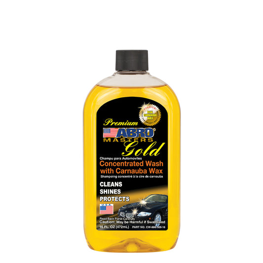 Abro Wash & Wax Shampoo – high-foaming car wash that cleans thoroughly while enhancing paint protection with a smooth, glossy finish