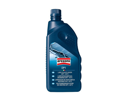 Bottle of Arexons Windscreen Cleaner designed to remove dirt, bugs, and smears for clear, streak-free visibility.
