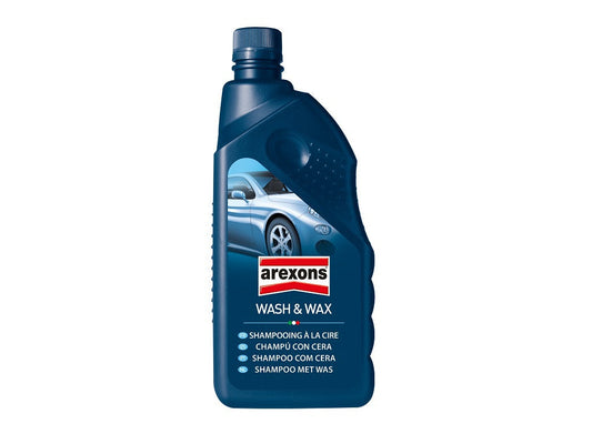 Arexons Wash & Wax – 2-in-1 car shampoo with wax for deep cleaning and a glossy, protective finish in one step