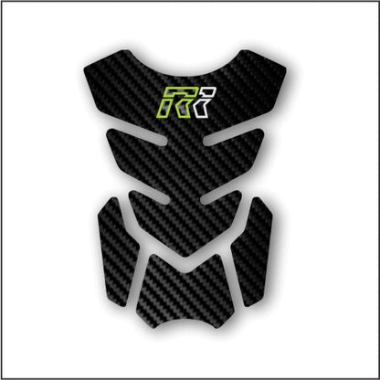 Premium carbon fiber motorcycle fuel tank pad – enhances grip and prevents wear on the fuel tank.