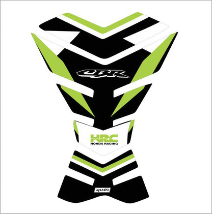 Universal green Honda CBR Racing tank pad – durable fuel tank protector with bold racing-inspired design