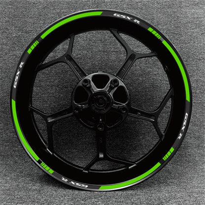 High-quality Suzuki GSX-R rim stickers – durable and weather-resistant design