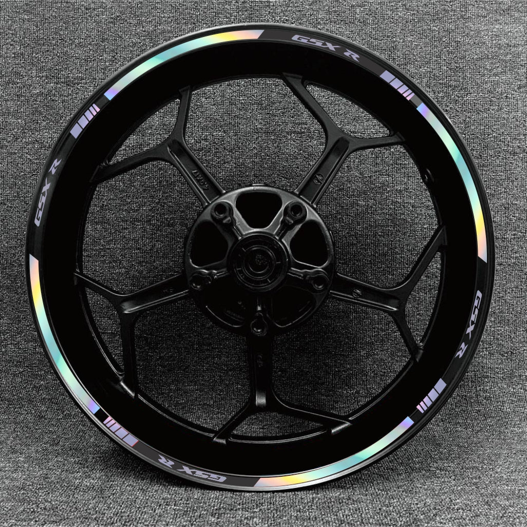 High-quality Suzuki GSX-R rim stickers – durable and weather-resistant design