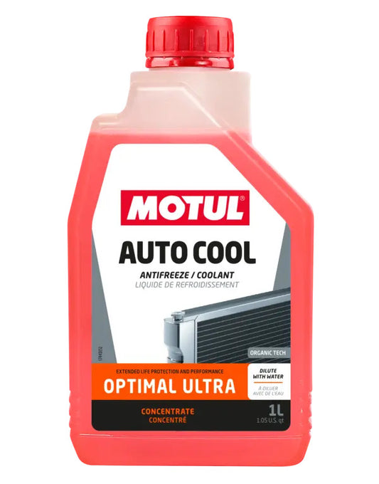 MOTUL AUTO COOL OPTIMAL ULTRA provides superior engine cooling and protection, preventing overheating and ensuring optimal performance in all driving conditions.