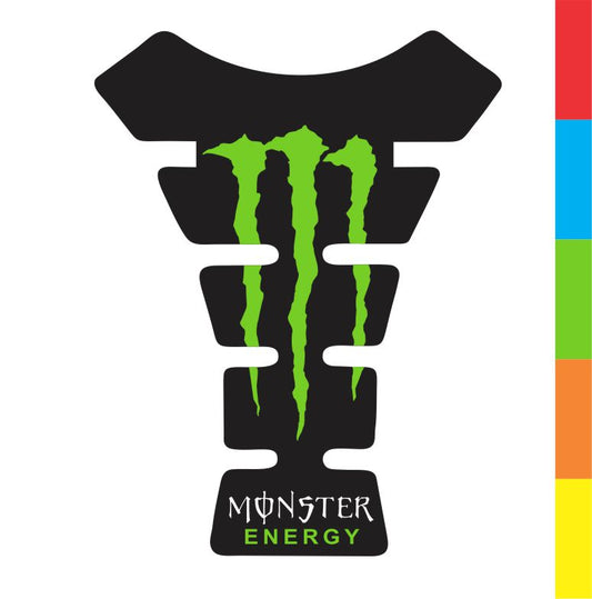 Universal Monster Energy tank pad – durable fuel tank protector with iconic Monster Energy logo design.