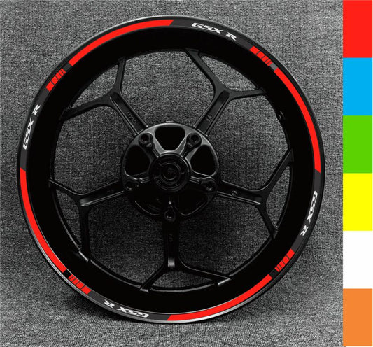 High-quality Suzuki GSX-R rim stickers – durable and weather-resistant design