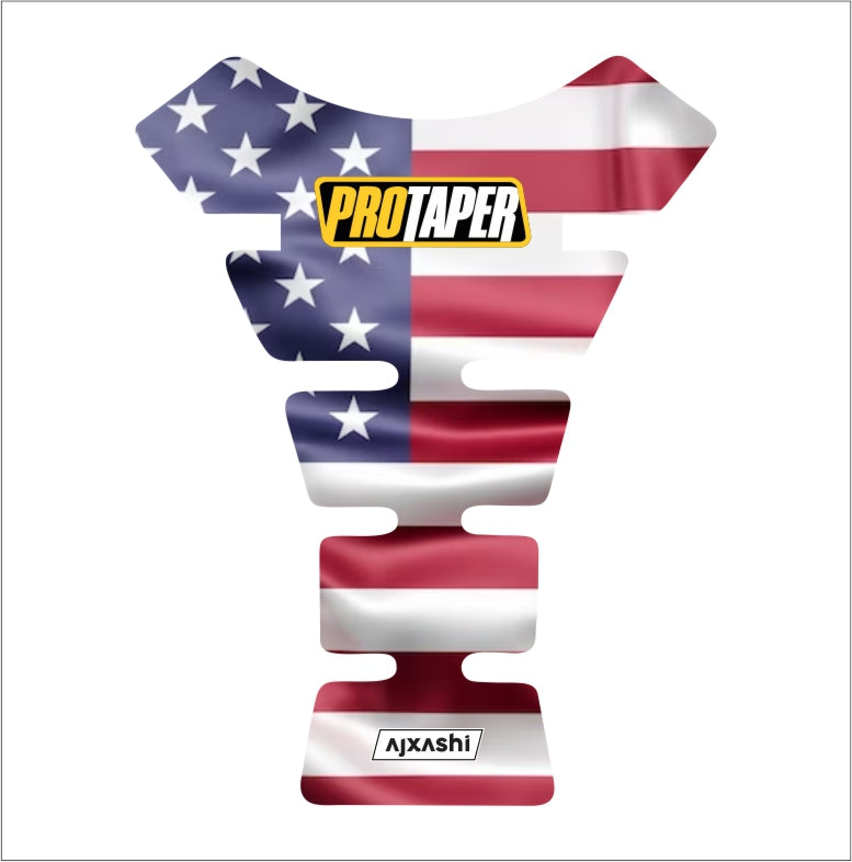 ProTaper fuel tank pad for motorcycles – scratch-resistant, high-quality tank protector with USA theme.