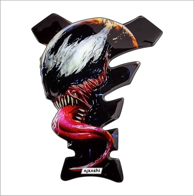 Venom fuel tank pad decal – universal fit for motorcycles, offering both style and protection.