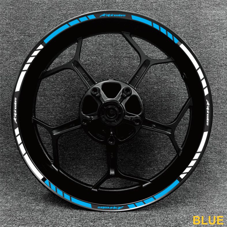 Upgrade your motorcycle with Alpinestars wheel stickers – sleek and sporty design