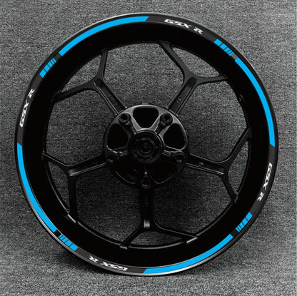 High-quality Suzuki GSX-R rim stickers – durable and weather-resistant design
