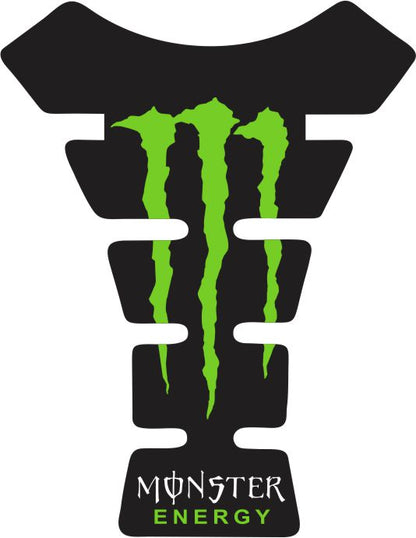 Universal green Monster Energy tank pad – durable fuel tank protector with iconic Monster Energy logo design.