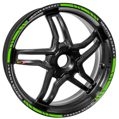 Monster Energy motorcycle wheel stickers – fit 14-inch to 18-inch rims with bold racing style