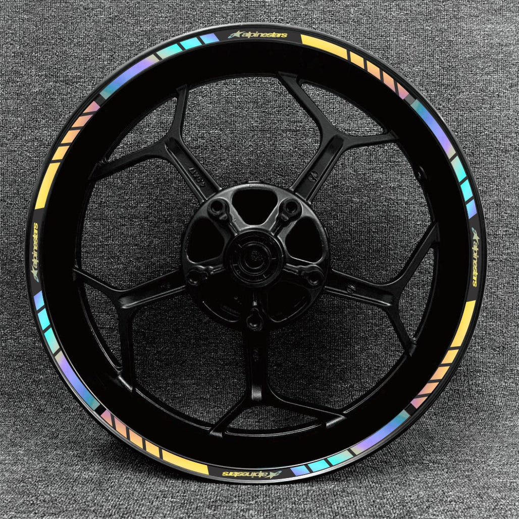Upgrade your motorcycle with Alpinestars wheel stickers – sleek and sporty design