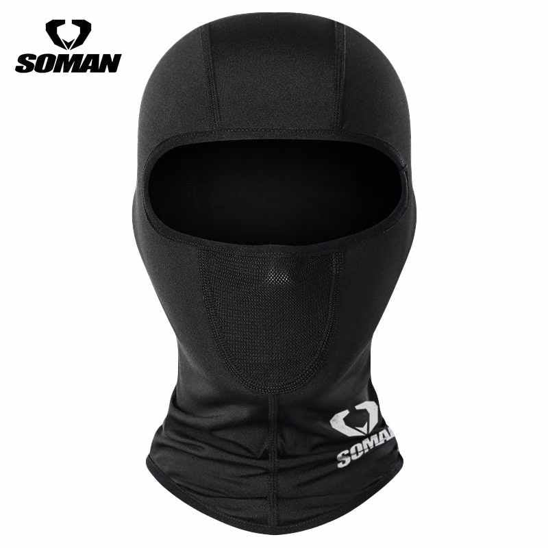 Soman breathable motorcycle balaclava face mask, windproof and moisture-wicking, designed for bikers, cyclists, and outdoor enthusiasts