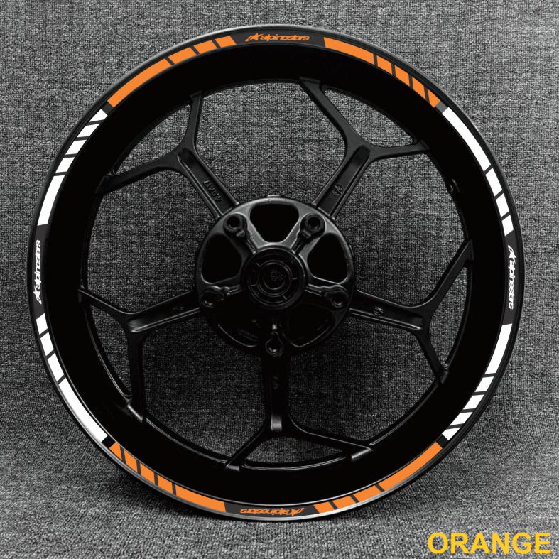 Upgrade your motorcycle with Alpinestars wheel stickers – sleek and sporty design