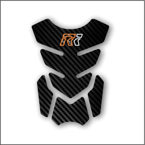 Premium carbon fiber motorcycle fuel tank pad – enhances grip and prevents wear on the fuel tank.