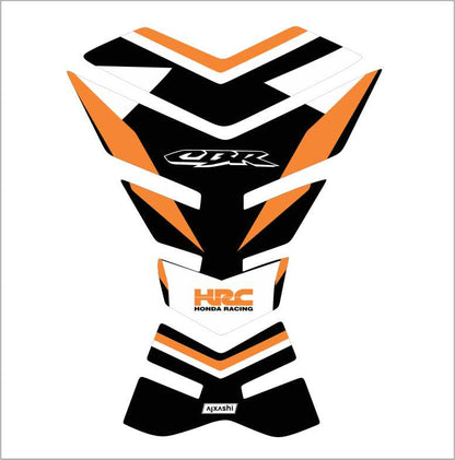 Universal orange Honda CBR Racing tank pad – durable fuel tank protector with bold racing-inspired design