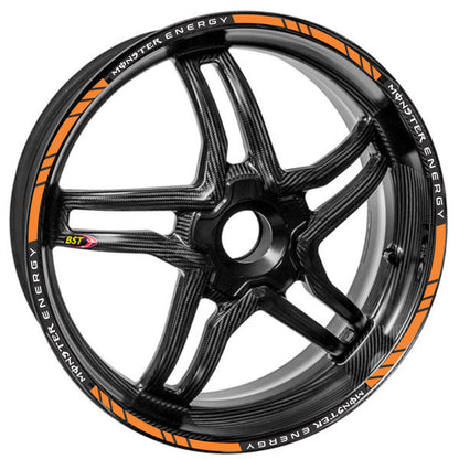 Monster Energy motorcycle wheel stickers – fit 14-inch to 18-inch rims with bold racing style