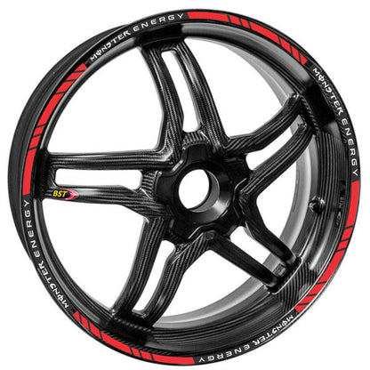 Monster Energy motorcycle wheel stickers – fit 14-inch to 18-inch rims with bold racing style
