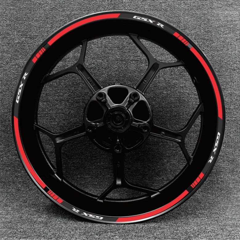 High-quality Suzuki GSX-R rim stickers – durable and weather-resistant design