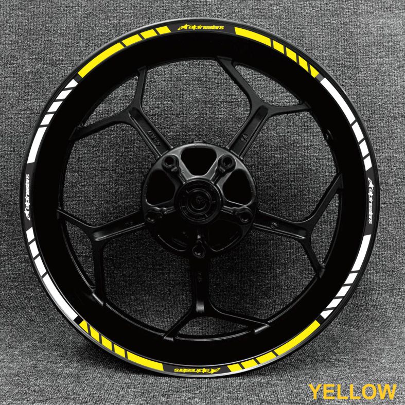 Upgrade your motorcycle with Alpinestars wheel stickers – sleek and sporty design