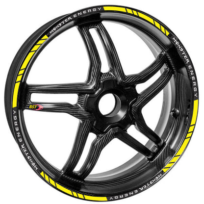 Monster Energy motorcycle wheel stickers – fit 14-inch to 18-inch rims with bold racing style